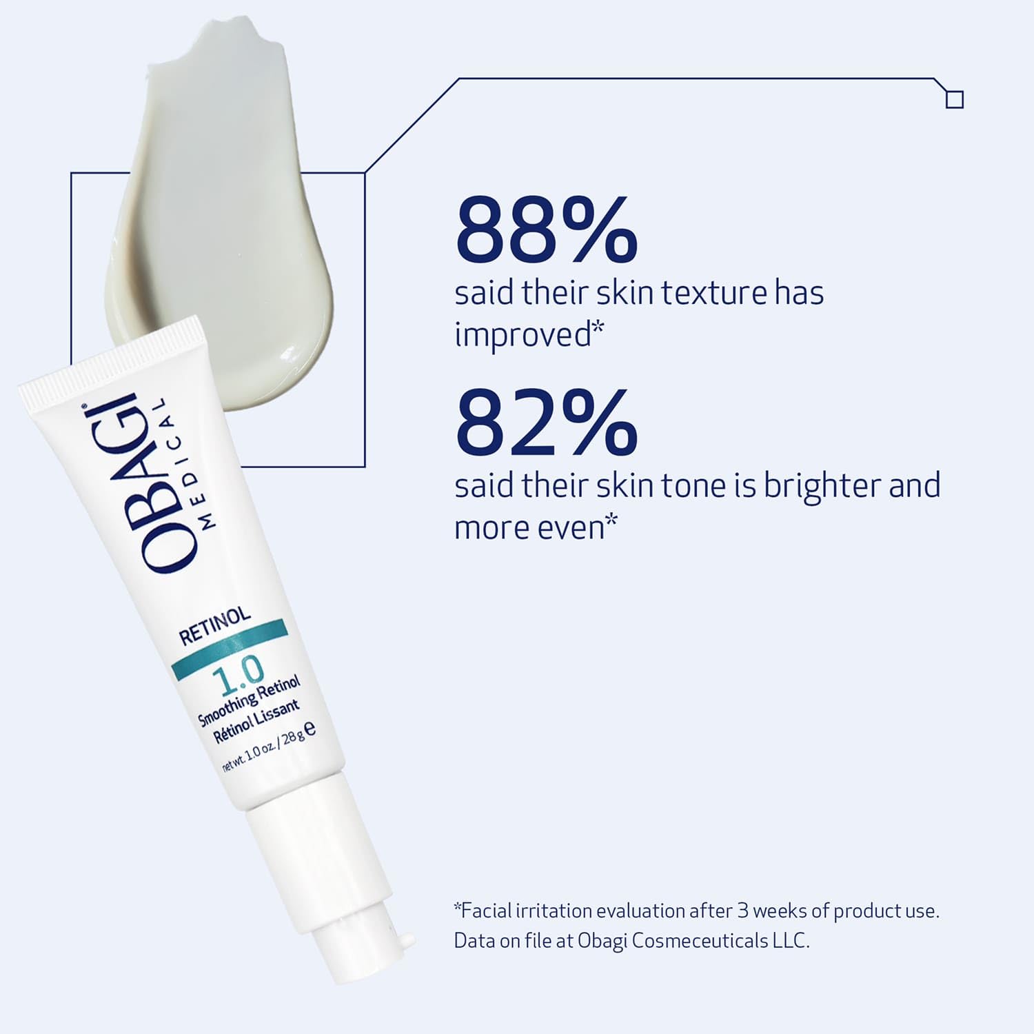 Texture crémeuse de la Retinol 1.0 Crème pour le visage.
