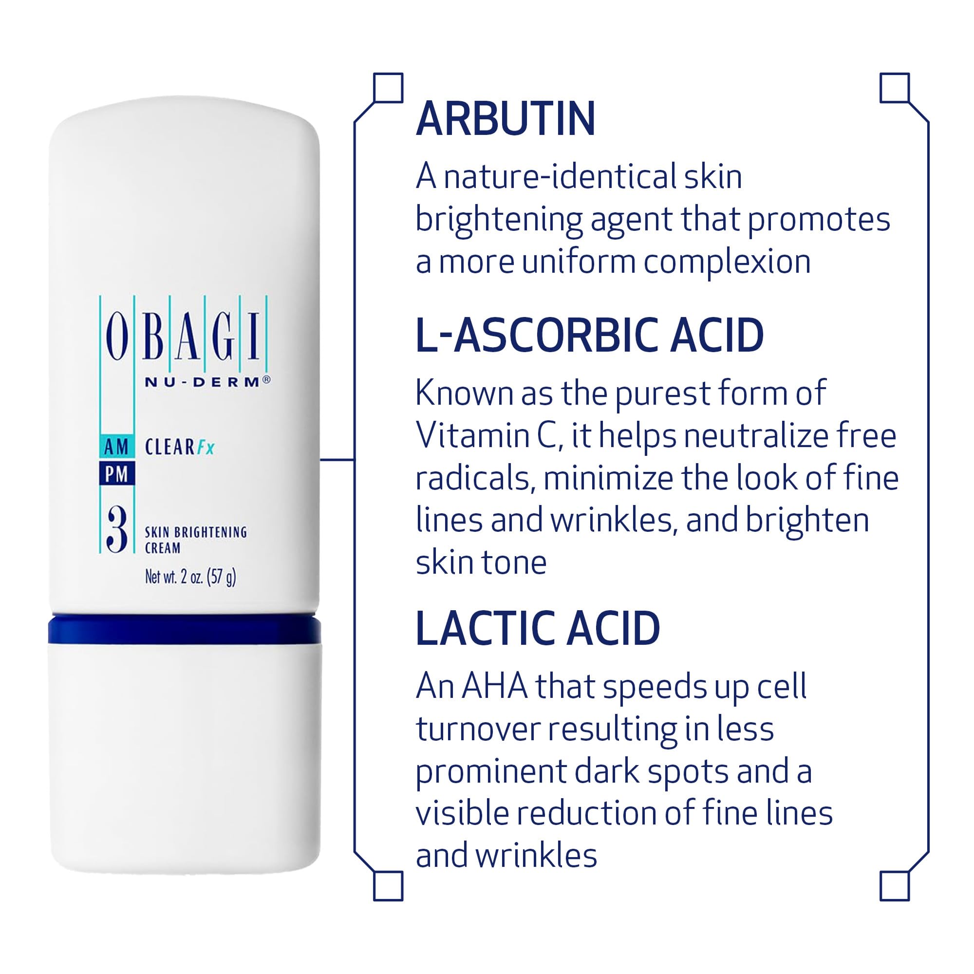 Obagi Nu-Derm Clear Fx packaging-etui: emballage élégant facilitant le rangement du soin.