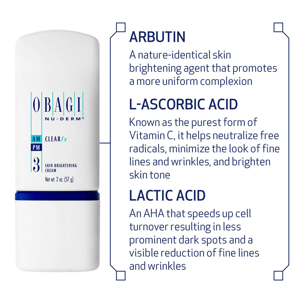 Obagi Nu-Derm Clear Fx packaging-etui: emballage élégant facilitant le rangement du soin.