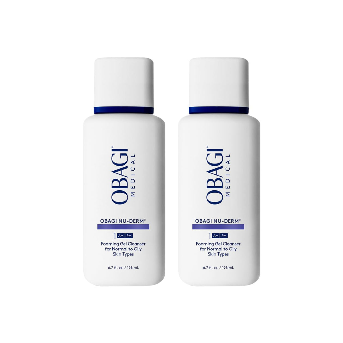 Obagi Nu-Derm Gel Moussant purifiant pour peau nette et purifiée.