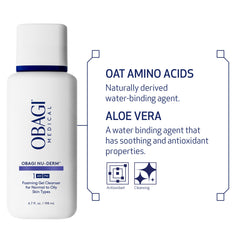 Obagi Nu-Derm Gel Moussant douceur adaptée à la sensibilité.