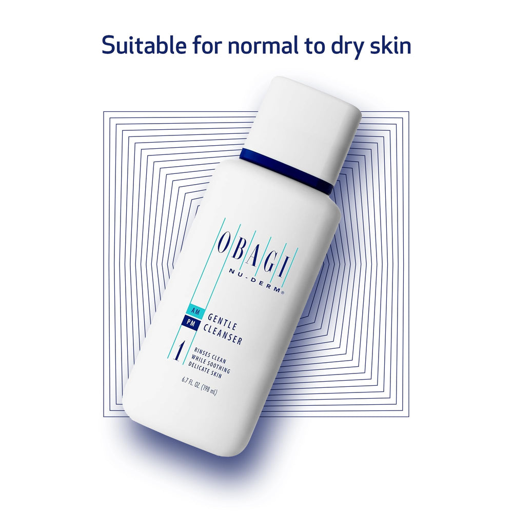 Texture légère du Nu-Derm Gentle Cleanser, sensation fraîche après lavage.