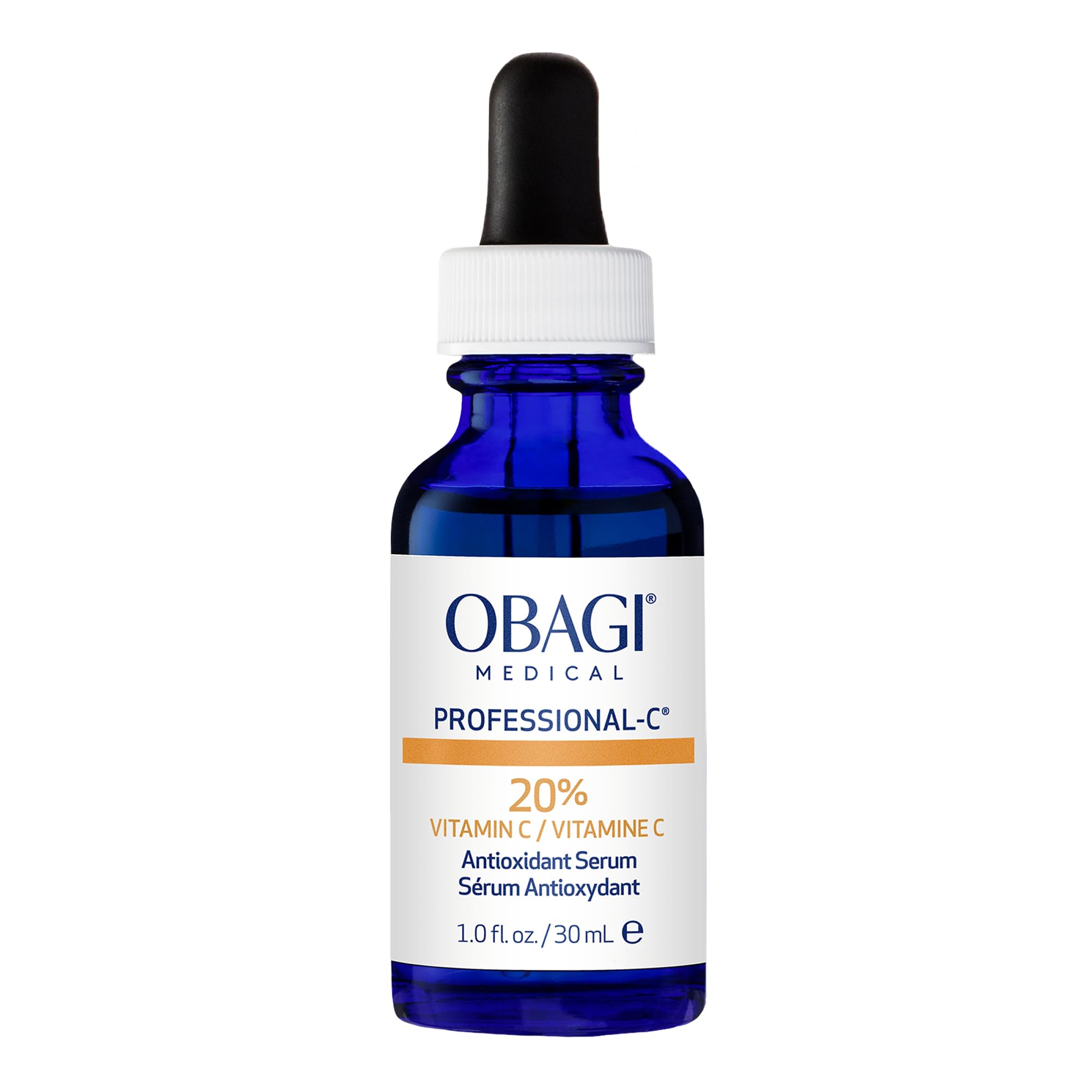 Obagi Pro-C Serum 20% : bouteille élégante pour une application précise.