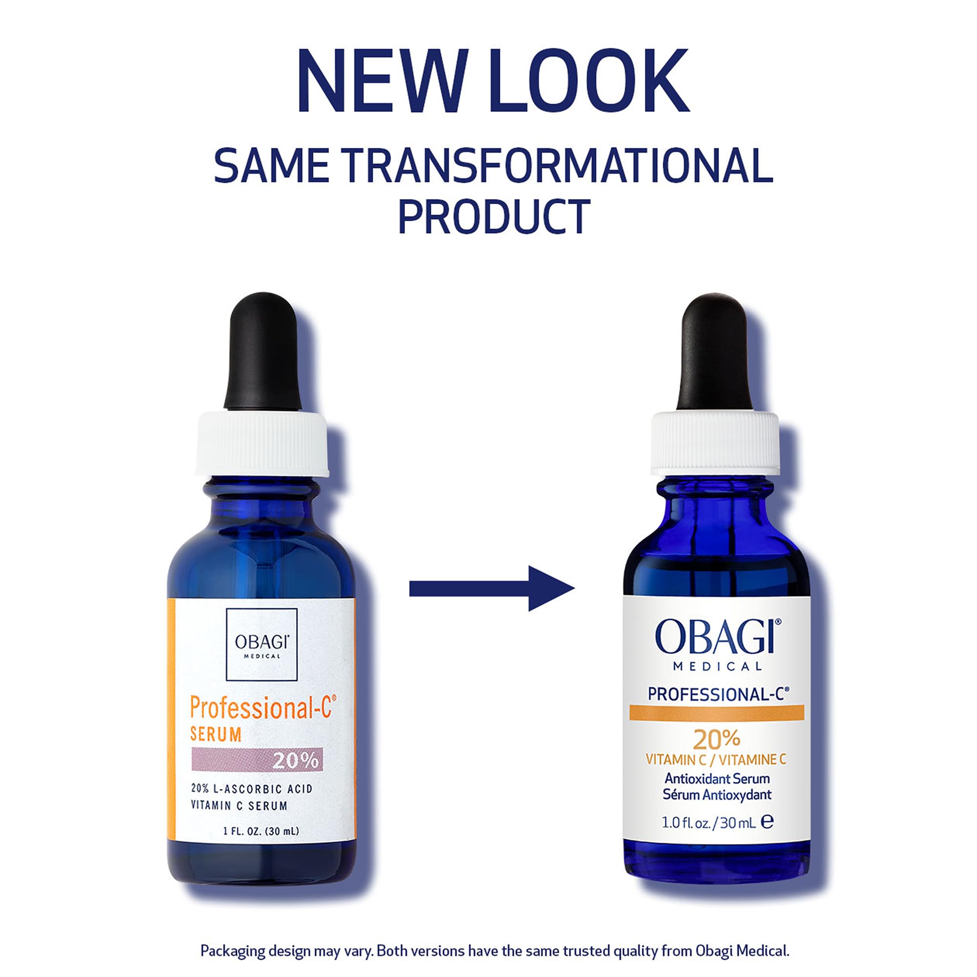 Pipette-doseur Obagi Pro-C Serum délivre le concentré sans gaspillage.