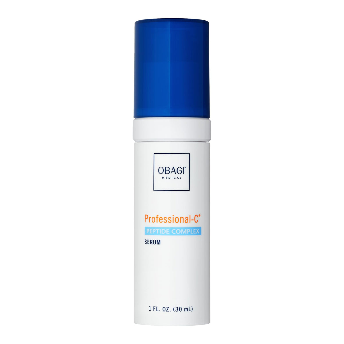 Sérum Obagi Professional-C Peptide Complex dans sa bouteille, éclat potentiel.