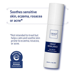 Texture légère de la crème Obagi Rebalance, idéale après un peeling pour hydrater rapidement.