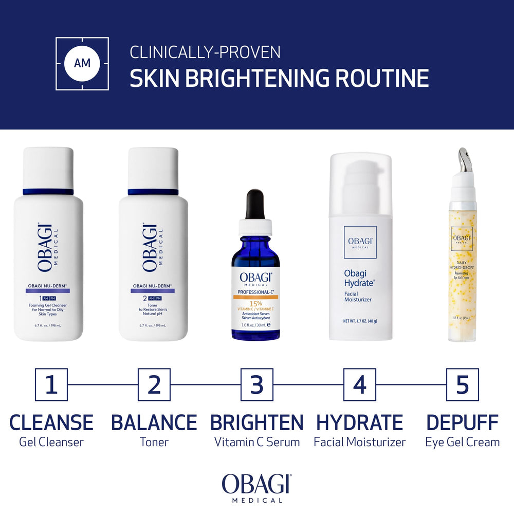 Soin du matin avec Obagi C 15 % – rituel quotidien