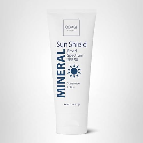 Obagi Sun Shield Minéral SPF50, contient zinc-oxide pour une protection minérale.