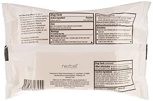 Texture douce des lingettes Obagi SUZANOBAGIMD pour un usage rapide et efficace.