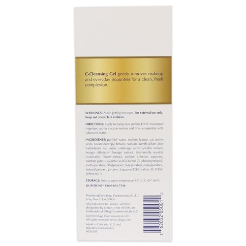 Obagi Medical System Gel Nettoyant ingrédients acide ascorbique pour préparer la peau.
