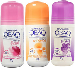 Obao déodorant femme, bouteille, fraîcheur durable pour la journée.