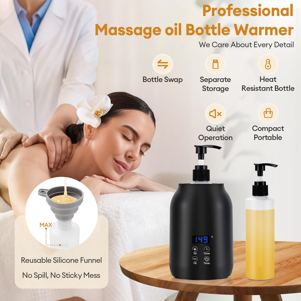 Obecilc chauffe-huile de massage affichage numérique clair.