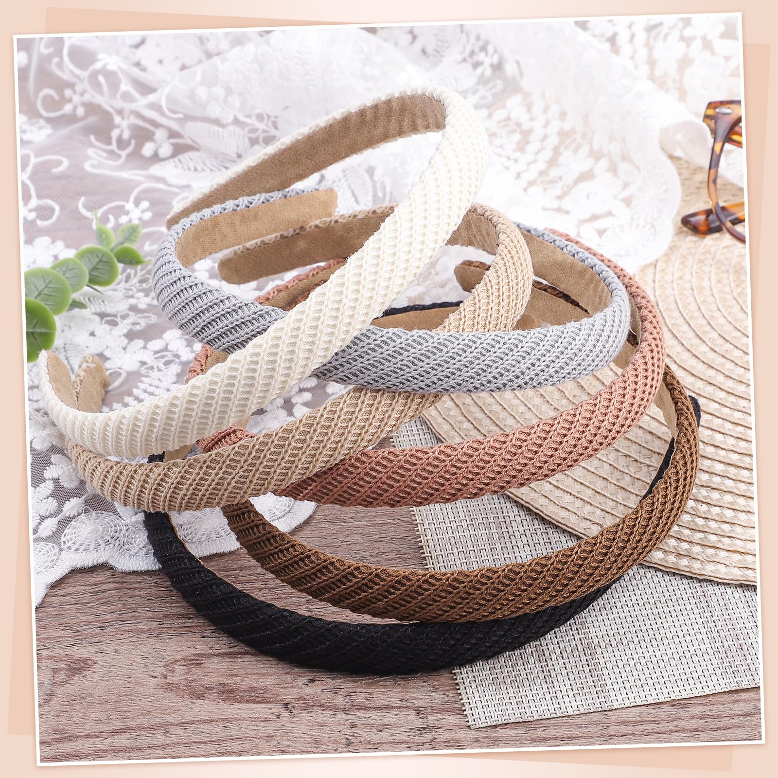 Bande-cheveux brun classique obeoby, parfaites pour le bureau et les sorties.