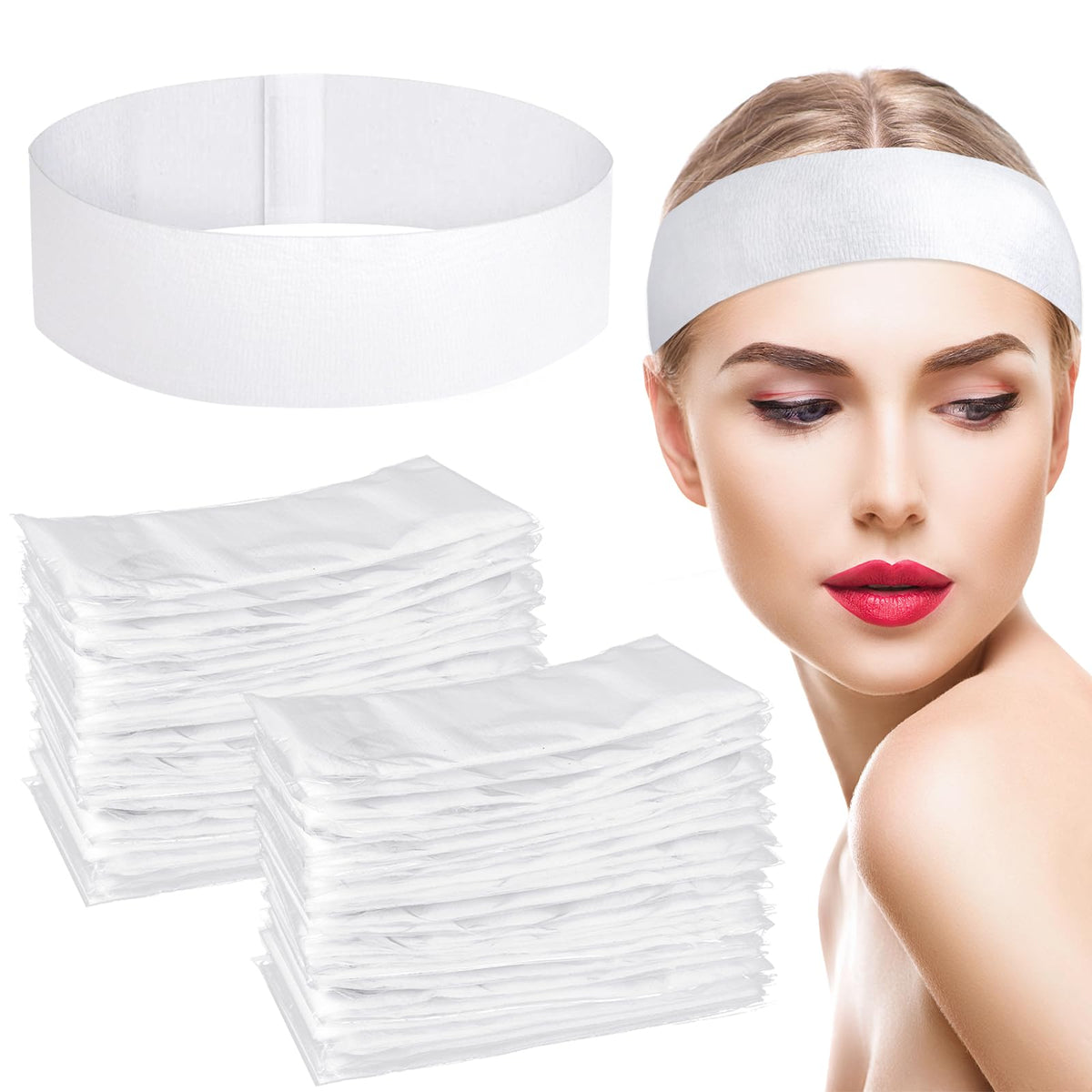 Bandeau obeoby pour cheveux, maintien sûr pendant le soin du visage.