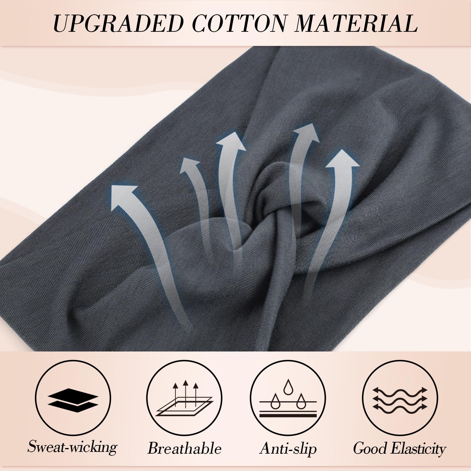 Bandeau obeoby avec noeud croisé boho pour un look décontracté.