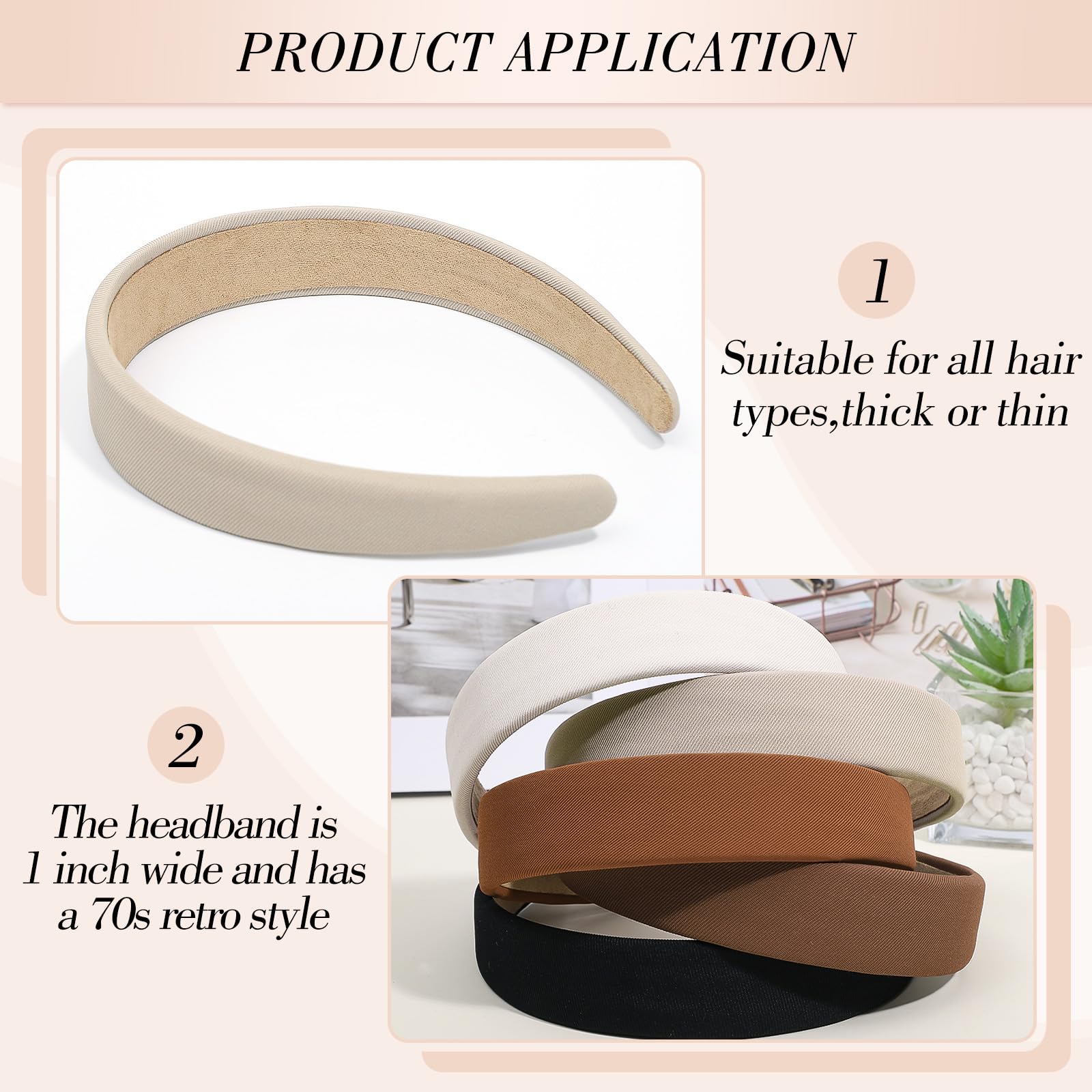 Bandeaux obeoby bleu marine sur cheveux, anti-glissement pour activités