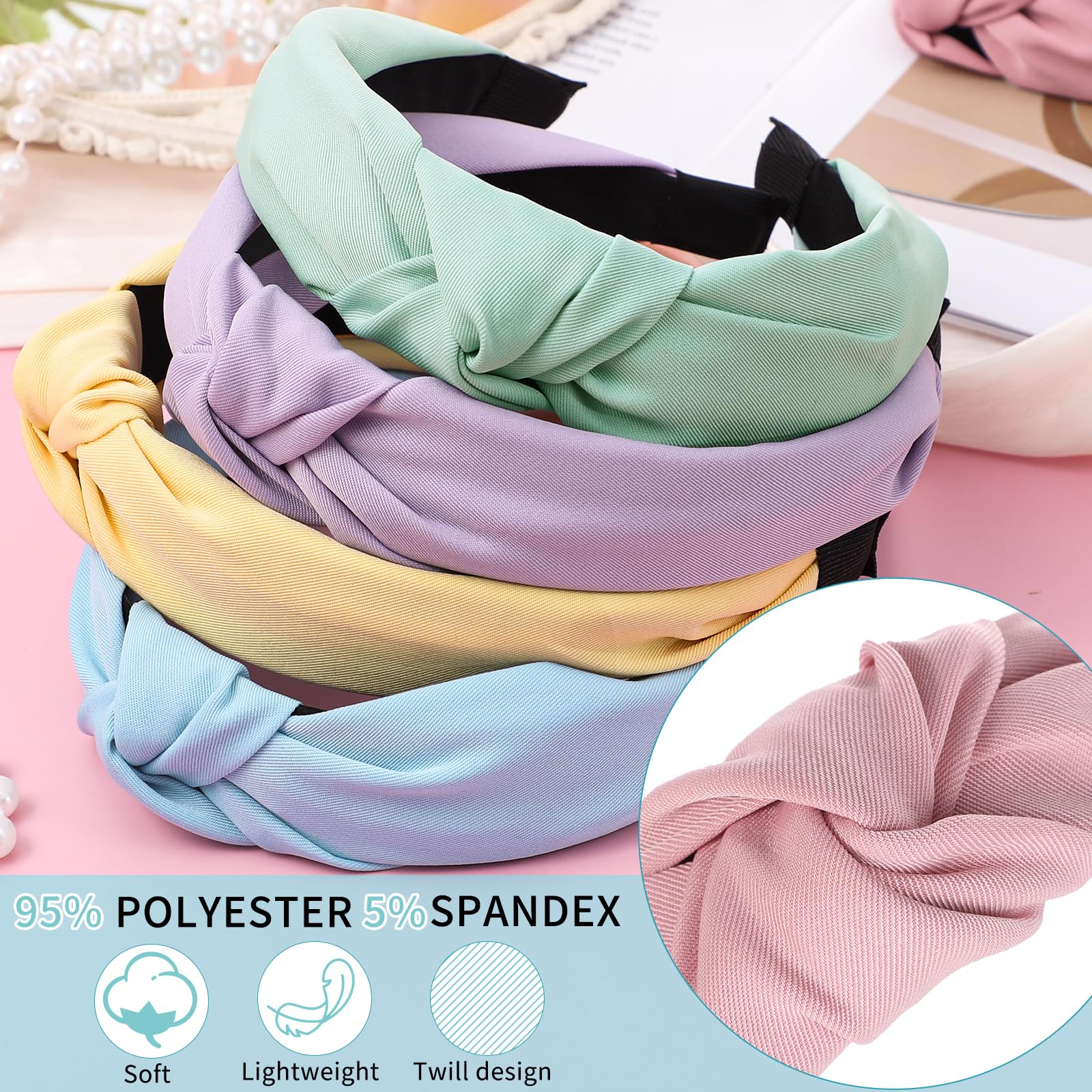 obeoby bandeaux fille noeud, couleurs douces, polyvalents pour toutes les tenues