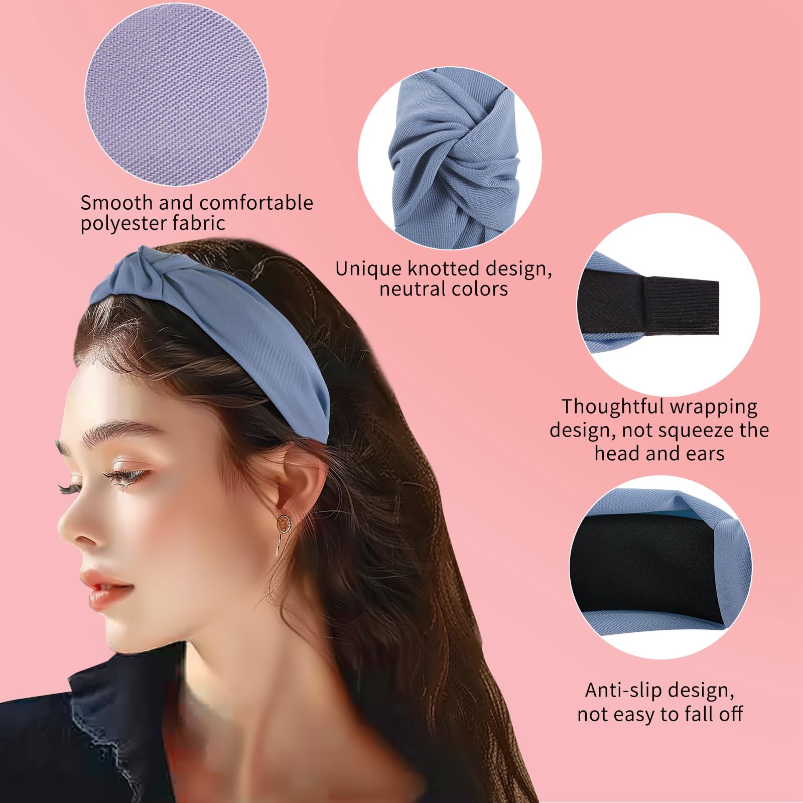 Bandeau noué jaune obeoby, éclat lumineux pour un look quotidien.