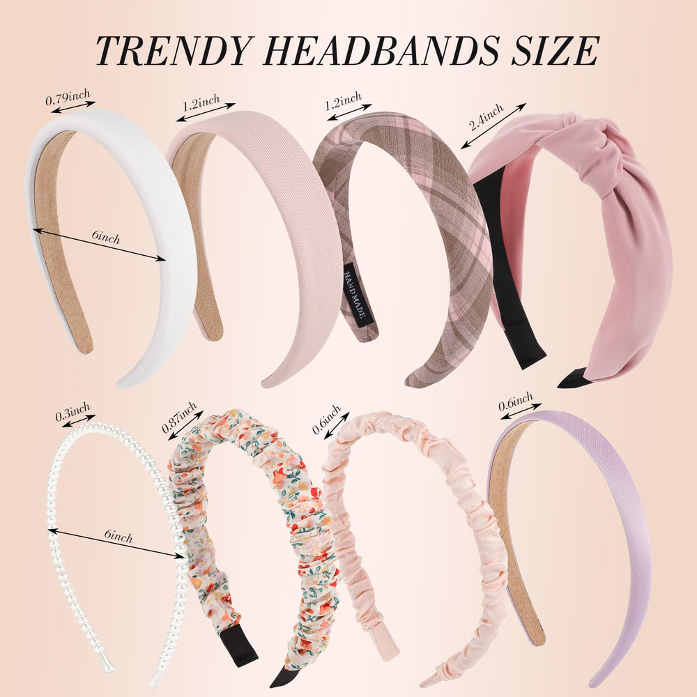 Bandeau obeoby rose carreaux, style tendance pour un look printanier.