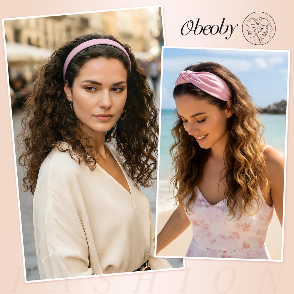 Bandeau obeoby rose florale, touche féminine pour coiffures quotidiennes.