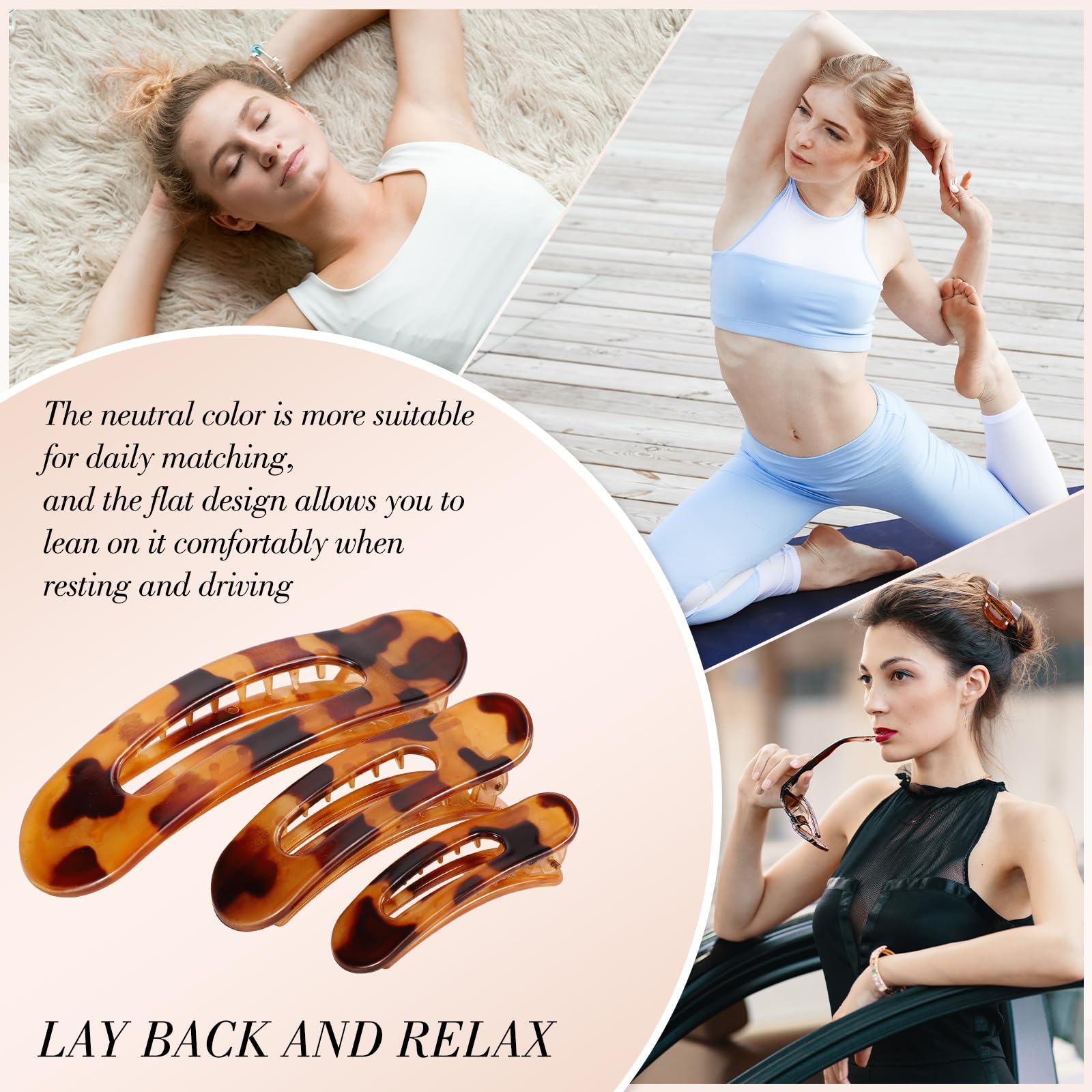 Barrette plate obeoby en ABS, pratique au quotidien et pour maquillage.