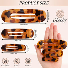 Barrette plate rouge obeoby, ABS robuste pour cheveux fins.