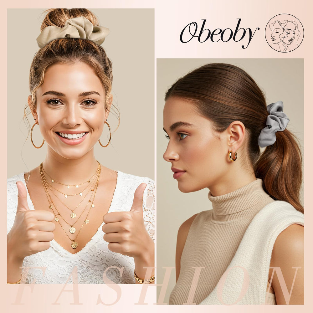Idéal pour voyage et sport, chouchous satin obeoby faciles à emporter.