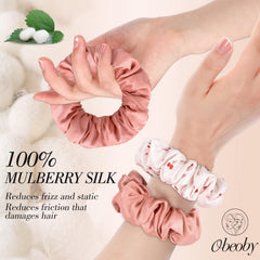 Texture soyeuse et brillance légère du chouchou obeoby pour cheveux
