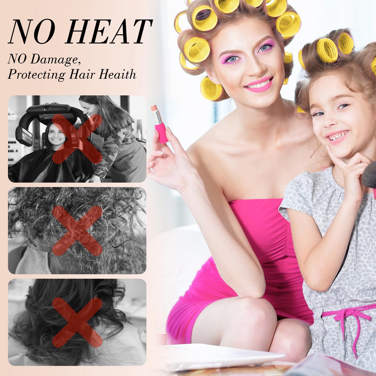Obeoby rouleaux tailles variées, permet des styles bouclés divers