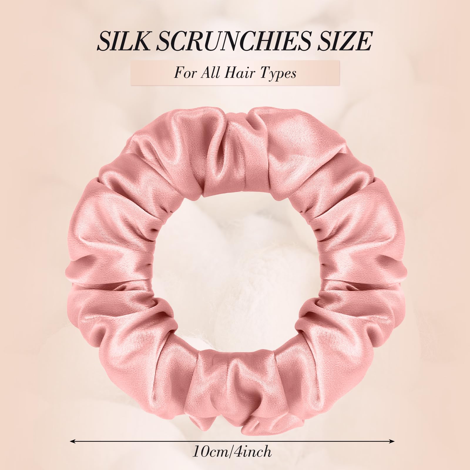 Surface lisse et satinée des scrunchies obeoby pour cheveux sans accrochage.