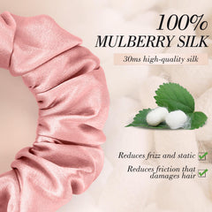 Scrunchies obeoby en soie mûrier vert – style élégant et soin capillaire.