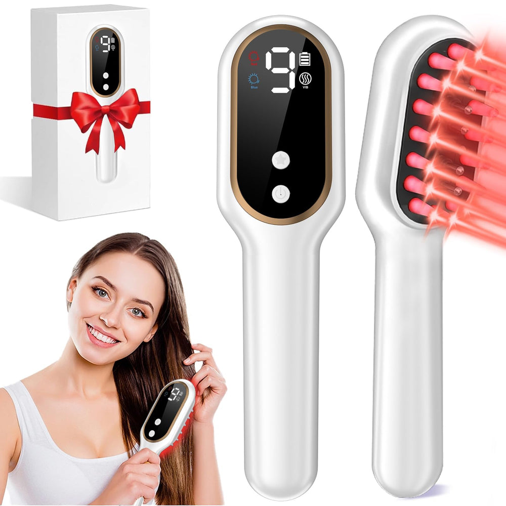 Brosse laser Obiredk pour stimuler la croissance des cheveux à domicile.