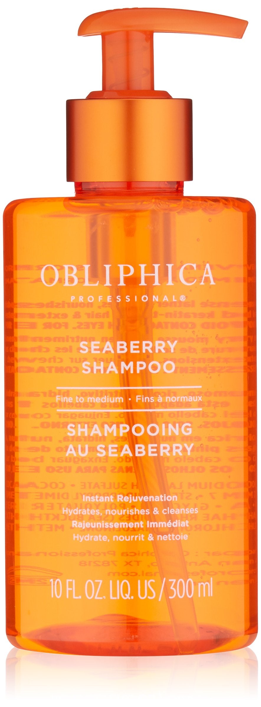 Obliphica Professional Seaberry, bouteille du shampooing, revitalisant les cheveux fins