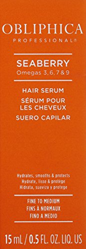 Application sur cheveux humides avec le sérum Seaberry Obliphica Professional.
