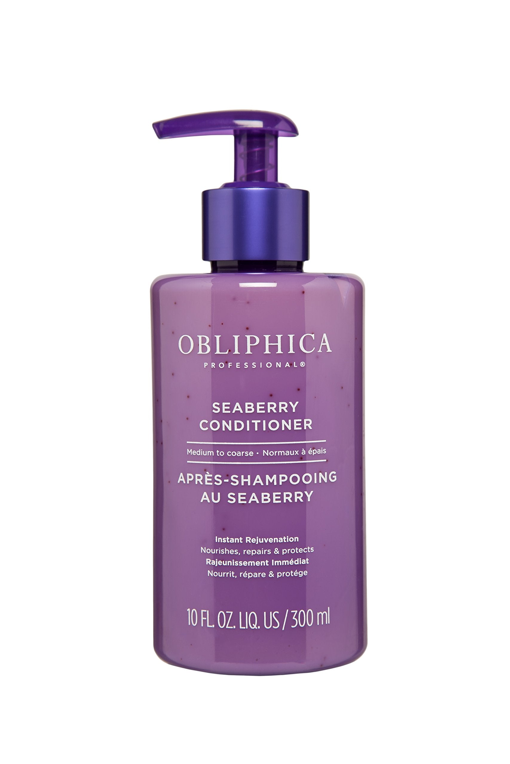 Soin Obliphica Seaberry: bouteille prête à l'emploi pour démêlage en douceur des cheveux ondulés.