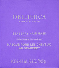 Obliphica Professional Masque Seaberry : application 3-4 minutes pour hydrater en profondeur.