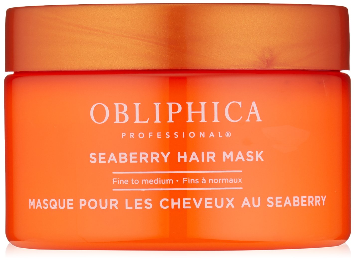 Obliphica Seaberry Masque pot: soin profond pour cheveux secs et abîmés.