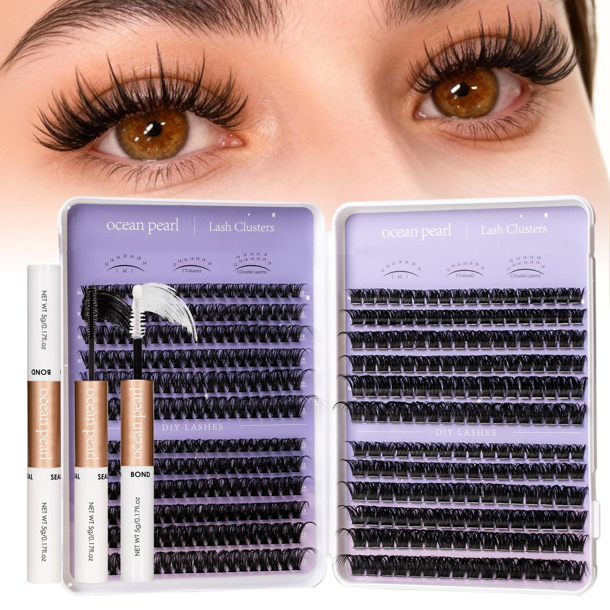 Ocean Pearl Bouquets cils 564 pièces pour varier le volume des extensions
