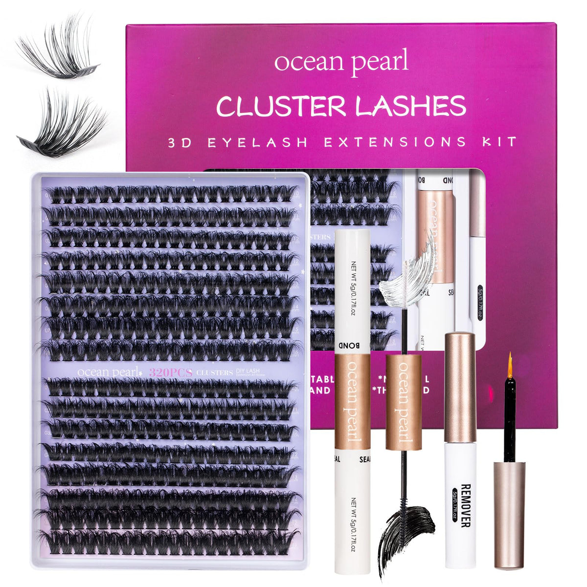 Ocean Pearl Clusters ensemble 320 cils en grappes pour densifier le regard