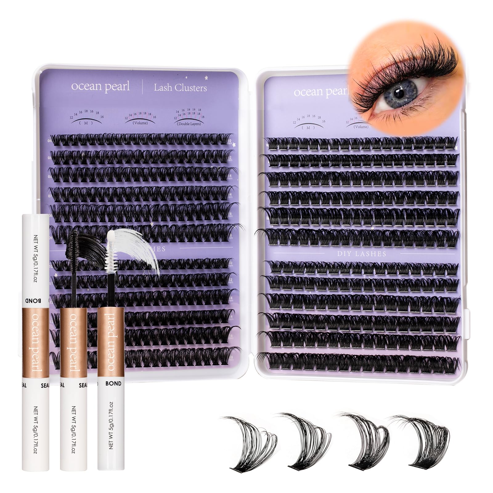 Ocean Pearl Longueurs 10 à 18 mm pour styles naturels ou dramatiques