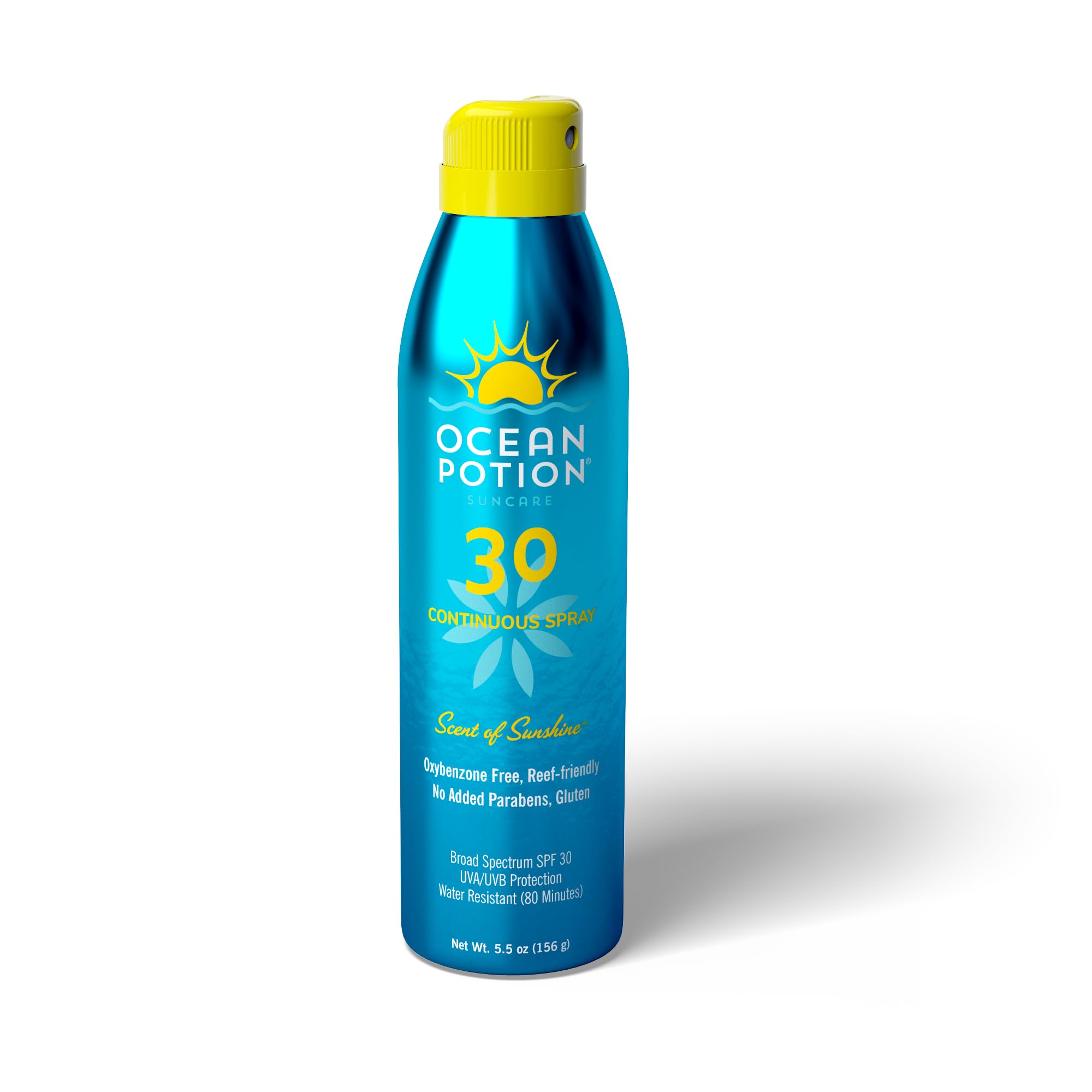 Ocean Potion écran solaire Spray SPF30 pour le corps, protection portable.