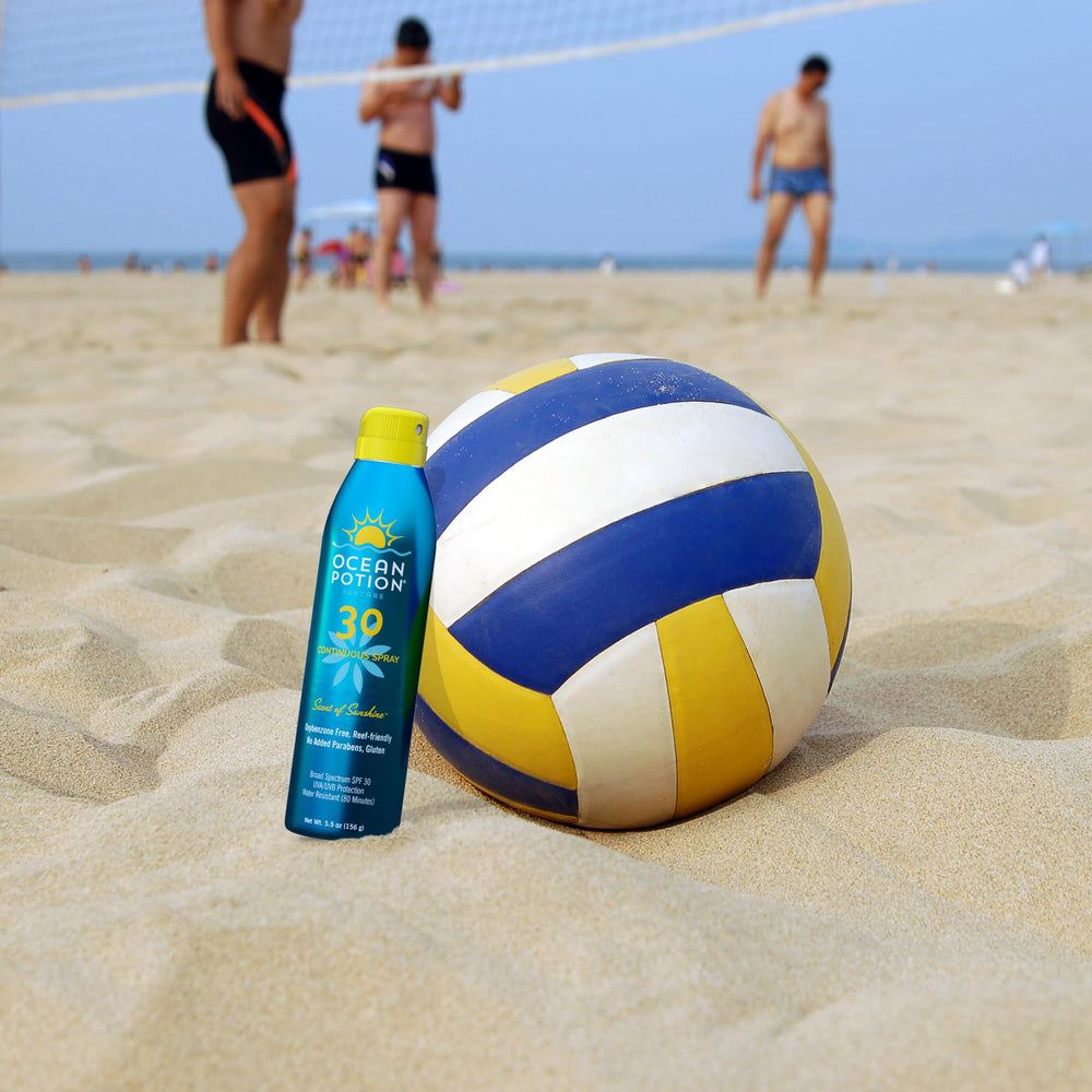 Ocean Potion sans gluten ni BPA, protection solaire sûre.