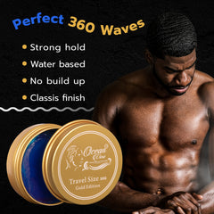 Ocean View Deep Waves Pomade — étui en tin portable, idéal pour voyages.