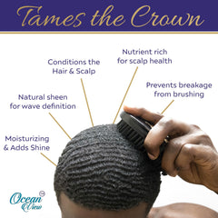 Ocean View Deep Waves Pomade sur les mains, application facile pour démarrer les ondulations.