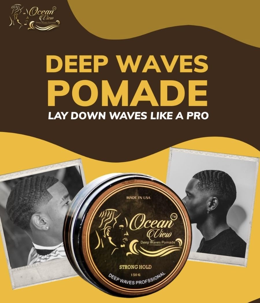 Ocean View Deep Waves Pomade, fixation ferme: maîtrise de la coiffure toute la journée.