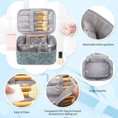OCHEAL petite pochette maquillage bleu, accès rapide pour les essentiels de maquillage