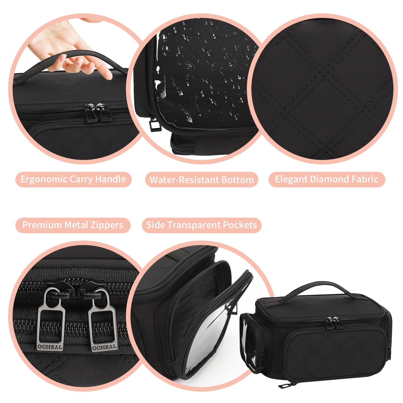 OCHEAL poches-laterales-petits-objets: rangement pratique pour clés et petits accessoires.