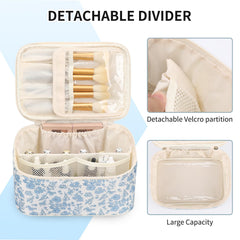 OCHEAL pochette maquillage fleurs, dimensions adaptées pour le transport.