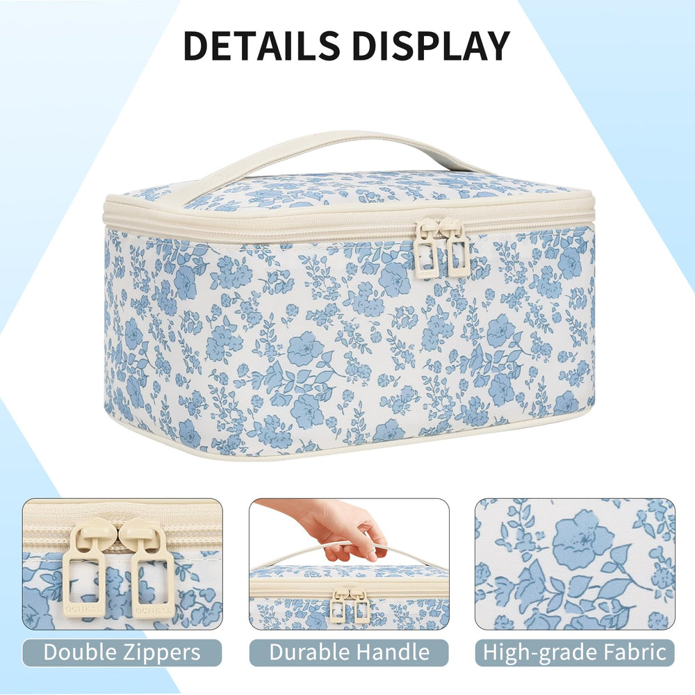 OCHEAL pochette fleurs, fermeture à double sens pour accès rapide.