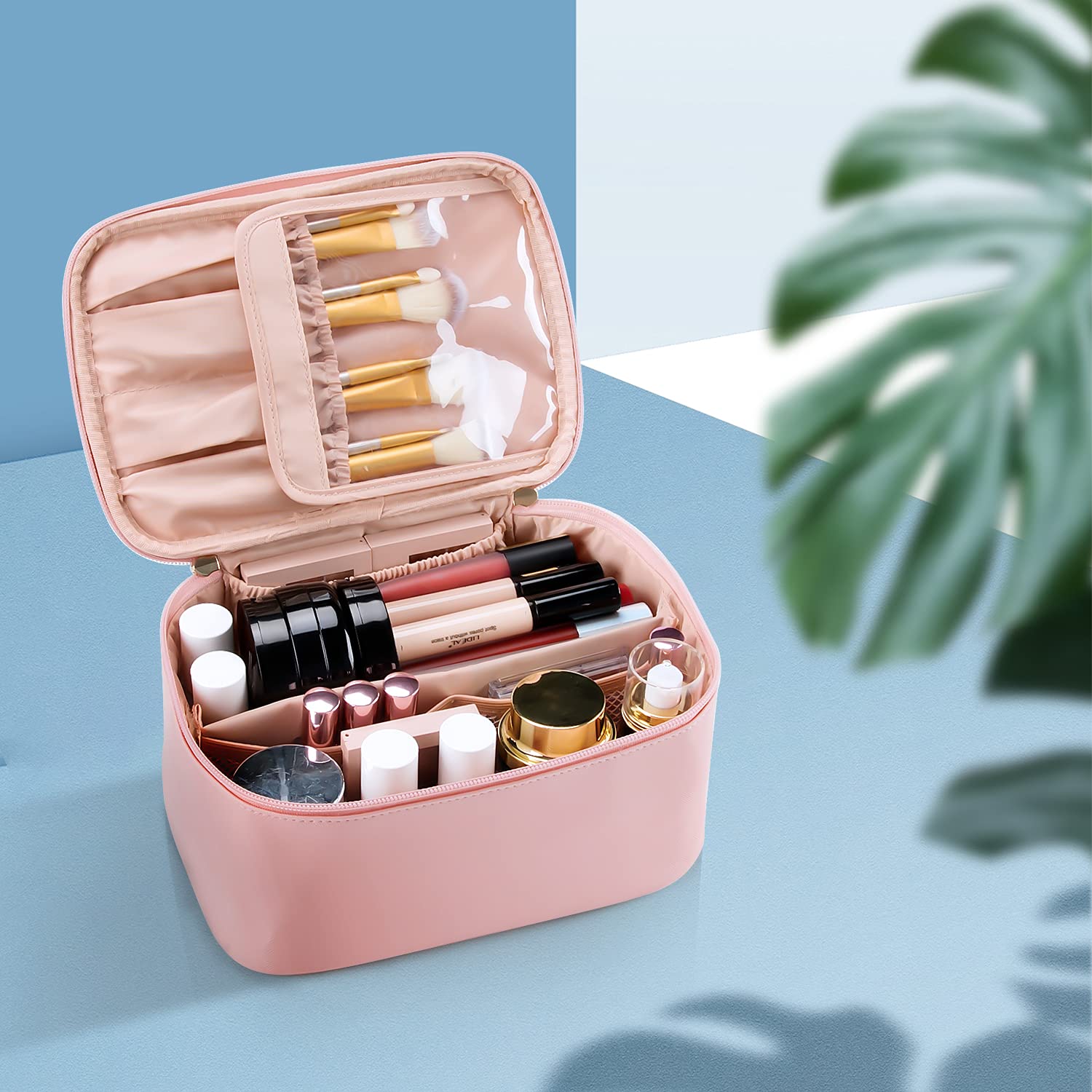OCHEAL pochette maquillage rose – dimensions compactes pour voyager facilement